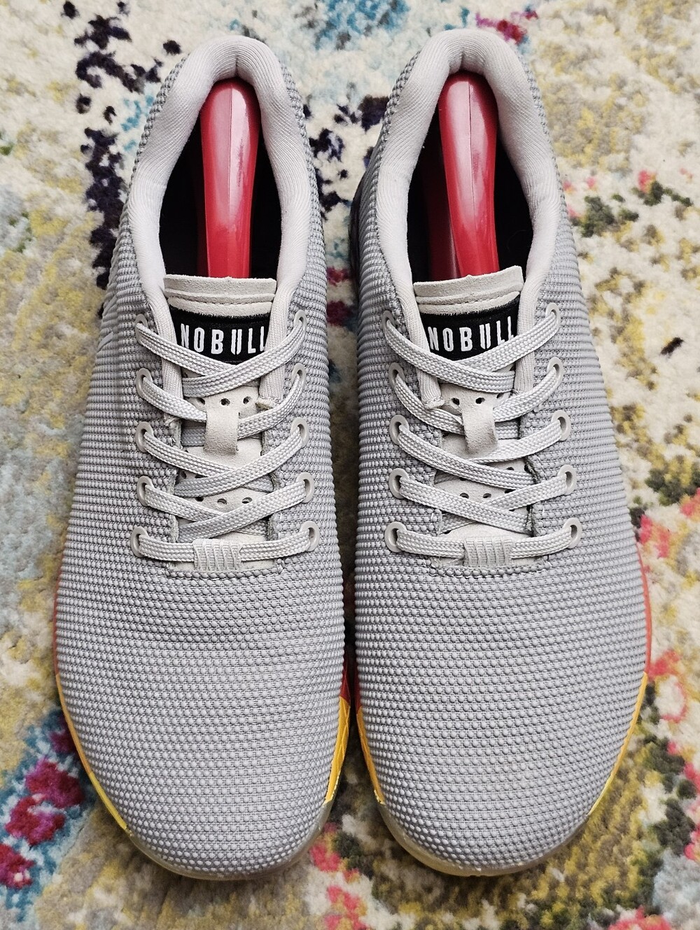NOBULL SuperFabric Lace Shoes Men’s 8 / Women’s 9.5 Gray Arctic Yellow Trainer